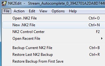 новый файл nk2
