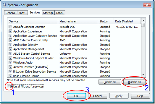 Perform Clean Boot in Windows 7