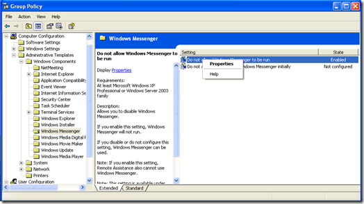 Windows XP Professional Group Policy