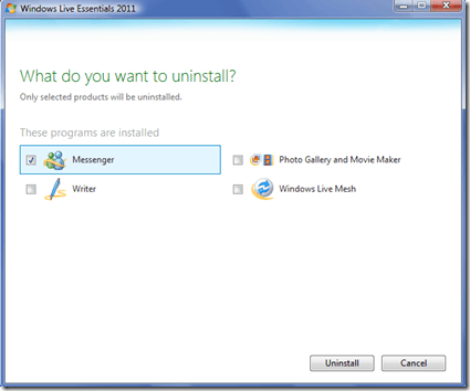 uninstalllivemessenger