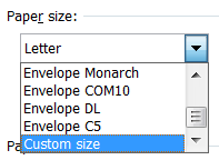 custom size