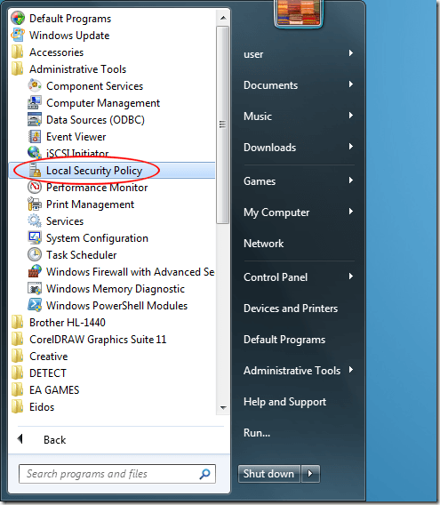 Windows 7 Administrative Tools