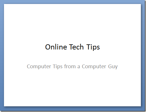 Plain PowerPoint Slide