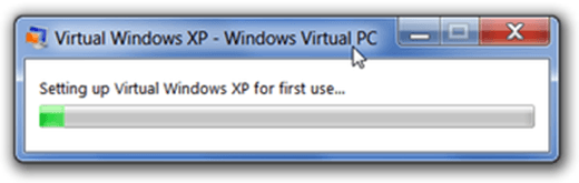 virtual machine creating screen