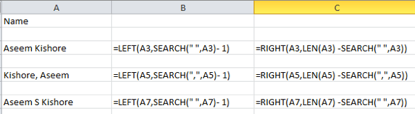 формулы Excel